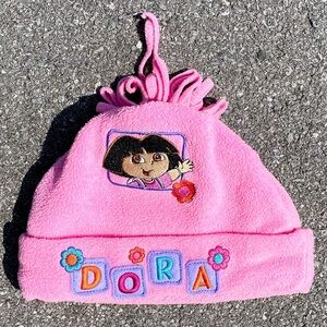 Dora The Explorer Vtg 2004 Fleece Winter Hat Youth Size (1-3)